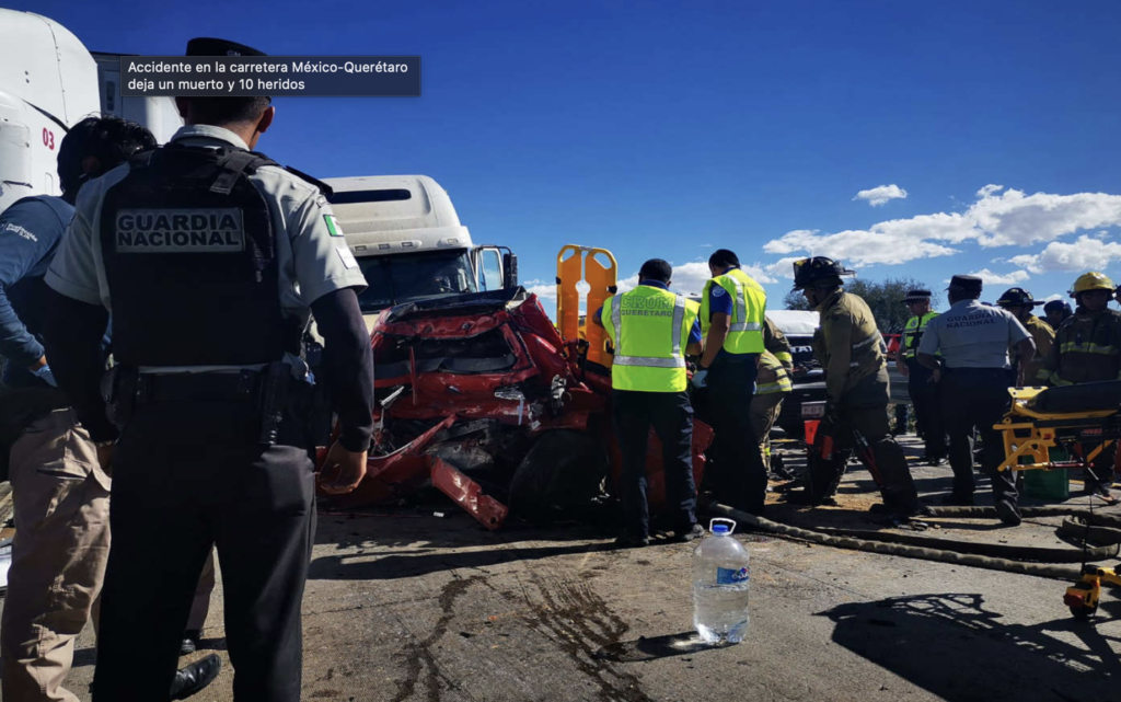 Choque múltiple en la México-Querétaro deja un muerto y 10 heridos ...